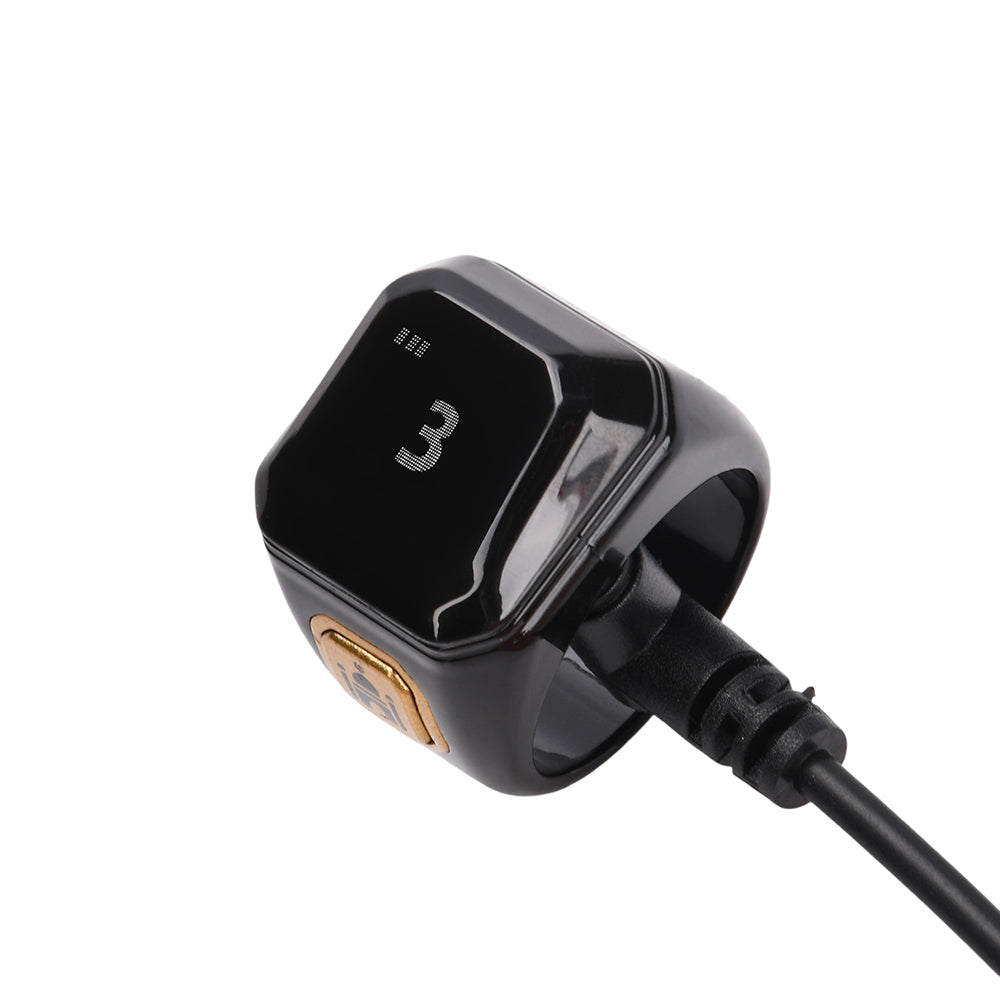 Smart Ring Zähler Bluetooth APP Steuerung OLED Display Vibration Erinnerung Hand Drücken Muslime Zikr Ring Gebet Finger Zähler