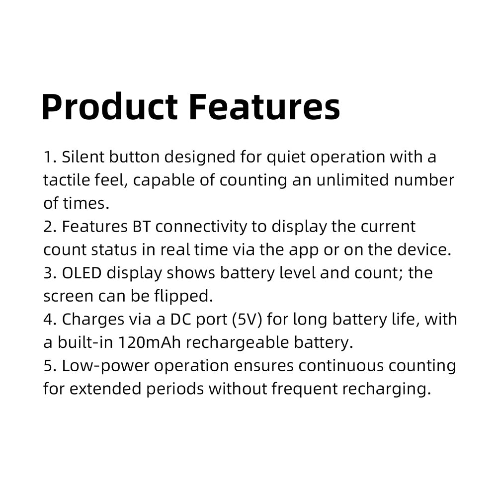 Smart Ring Zähler Bluetooth APP Steuerung OLED Display Vibration Erinnerung Hand Drücken Muslime Zikr Ring Gebet Finger Zähler