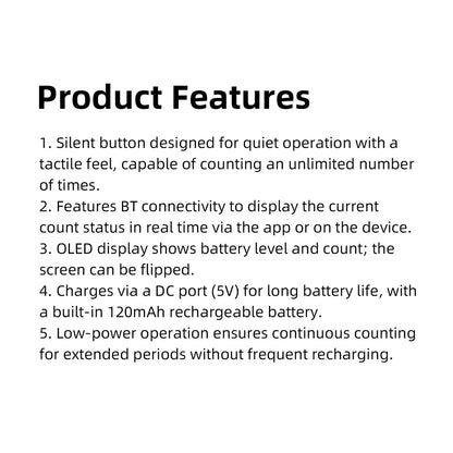 Smart Ring Zähler Bluetooth APP Steuerung OLED Display Vibration Erinnerung Hand Drücken Muslime Zikr Ring Gebet Finger Zähler