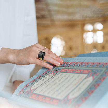 Smart Ring Zähler Bluetooth APP Steuerung OLED Display Vibration Erinnerung Hand Drücken Muslime Zikr Ring Gebet Finger Zähler