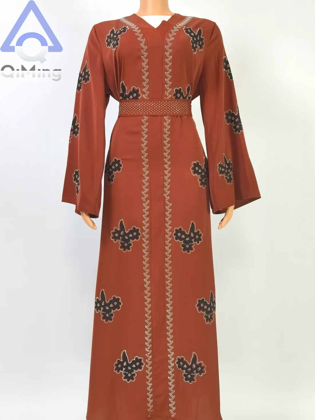 Afrikanisches islamisches Diamant-Frauenkleid für den Abend, rosa, weiß, lila, schwarz, Abaya, muslimischer Dubai-Luxus mit Hijab, arabische Frauen-Tuniken