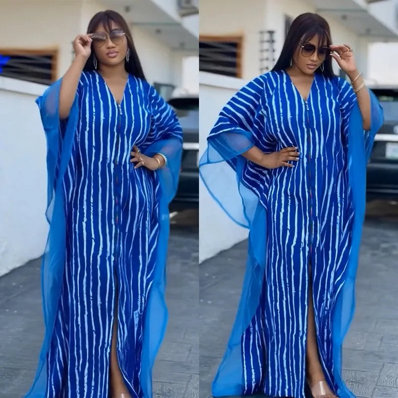 2025 African Dresses for Women Traditional Africa Clothing Dashiki Ankara Outfits Gown Abayas Robe Muslim Kaftan Maxi Long Dress