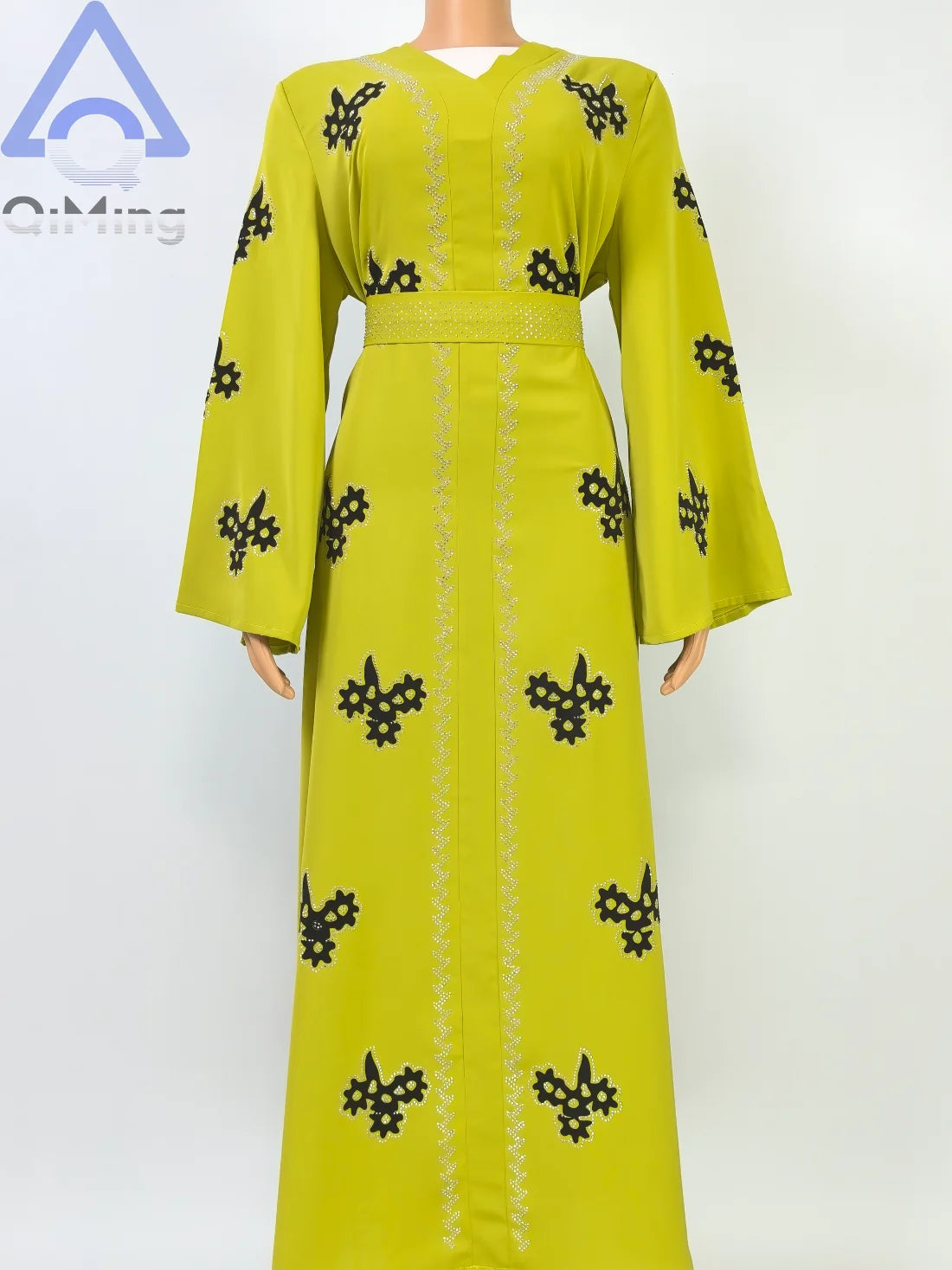 Afrikanisches islamisches Diamant-Frauenkleid für den Abend, rosa, weiß, lila, schwarz, Abaya, muslimischer Dubai-Luxus mit Hijab, arabische Frauen-Tuniken