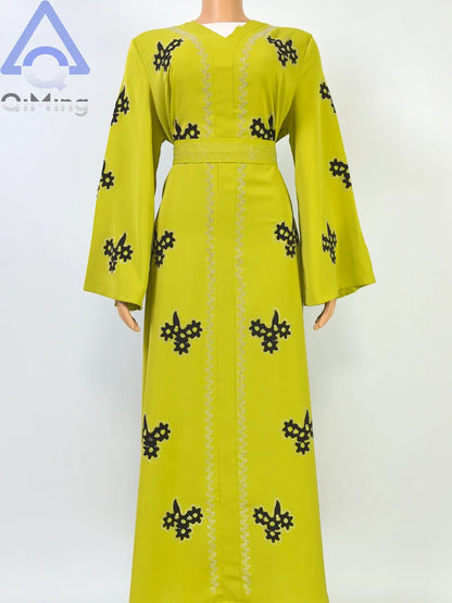 Afrikanisches islamisches Diamant-Frauenkleid für den Abend, rosa, weiß, lila, schwarz, Abaya, muslimischer Dubai-Luxus mit Hijab, arabische Frauen-Tuniken