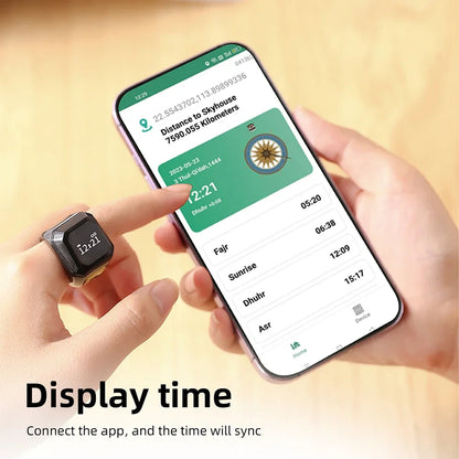 Smart Ring Zähler Bluetooth APP Steuerung OLED Display Vibration Erinnerung Hand Drücken Muslime Zikr Ring Gebet Finger Zähler