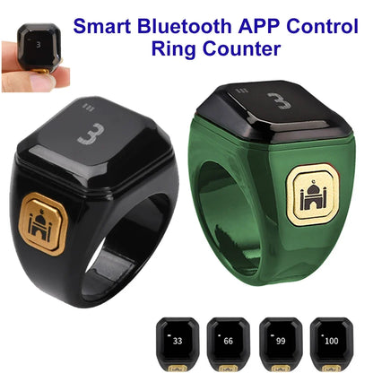 Smart Ring Zähler Bluetooth APP Steuerung OLED Display Vibration Erinnerung Hand Drücken Muslime Zikr Ring Gebet Finger Zähler