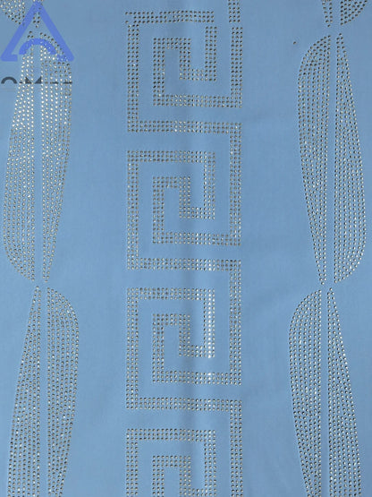 Frau Günstige Elegante Abaya Strass 2 Stück Afrikanische Traditionelle Muslimische Diamant Kleider Dubai Plus Größe Marocain Jalabiya Blaue Robe