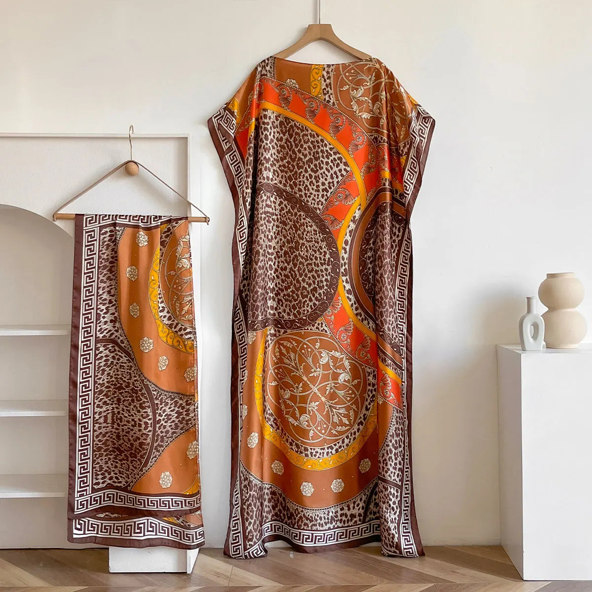 Sommer Neue Mode Afrikanische Schal Für Frauen Elegante Gedruckt Seide Muslimischen Dame Lange Hijab Kaftan Kleid Oversize Kuwait Abaya Scraf
