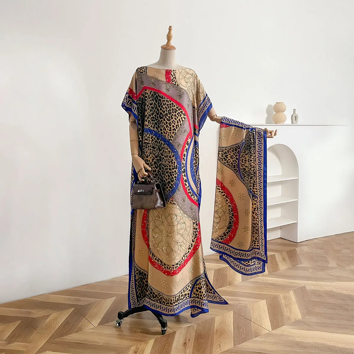 Sommer Neue Mode Afrikanische Schal Für Frauen Elegante Gedruckt Seide Muslimischen Dame Lange Hijab Kaftan Kleid Oversize Kuwait Abaya Scraf