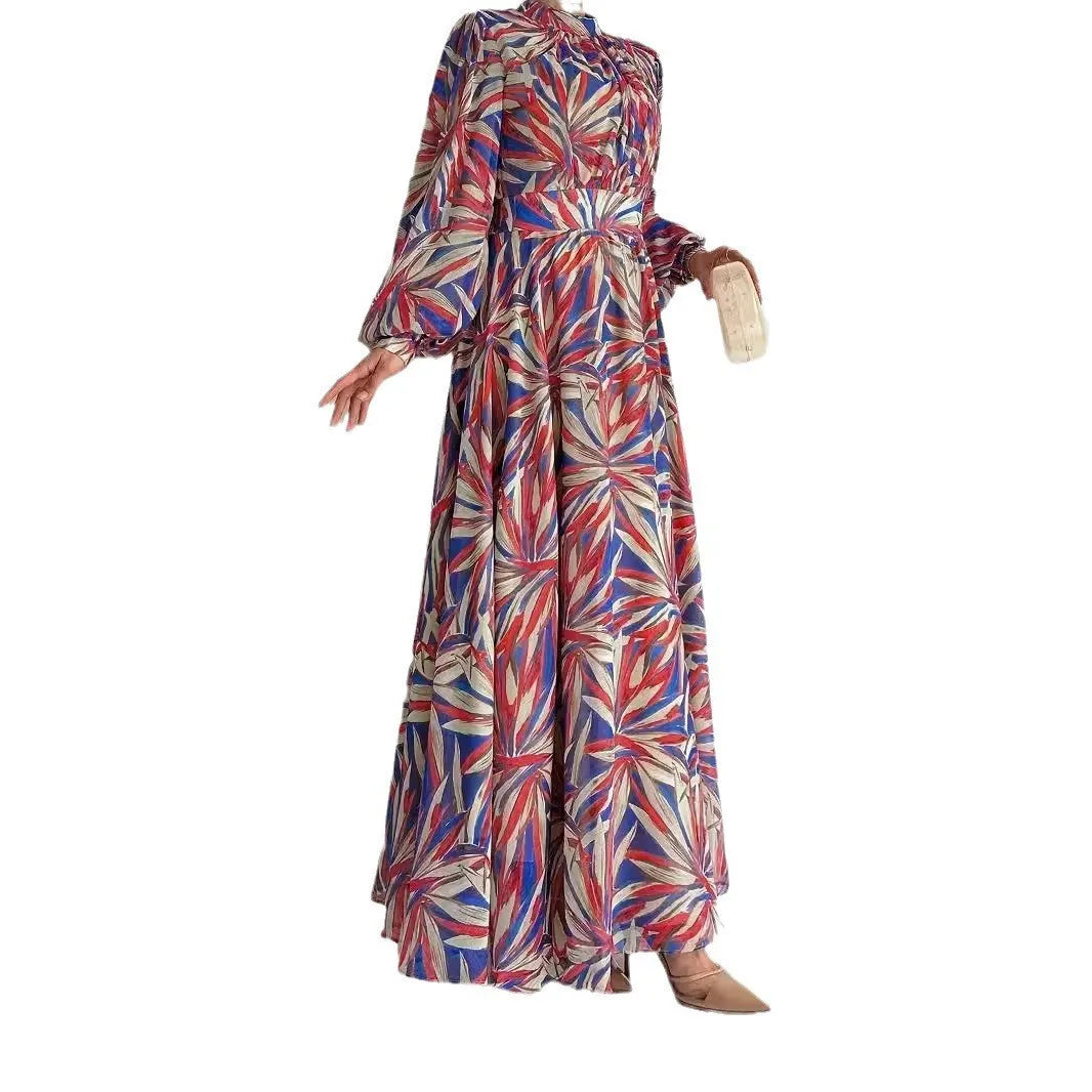 Eid Muslim Abaya for Women Party Dresses Jalabiya Print Morocco Dubai Abayas Kaftan Islam Arab Long Robe Ramadan Vestidos