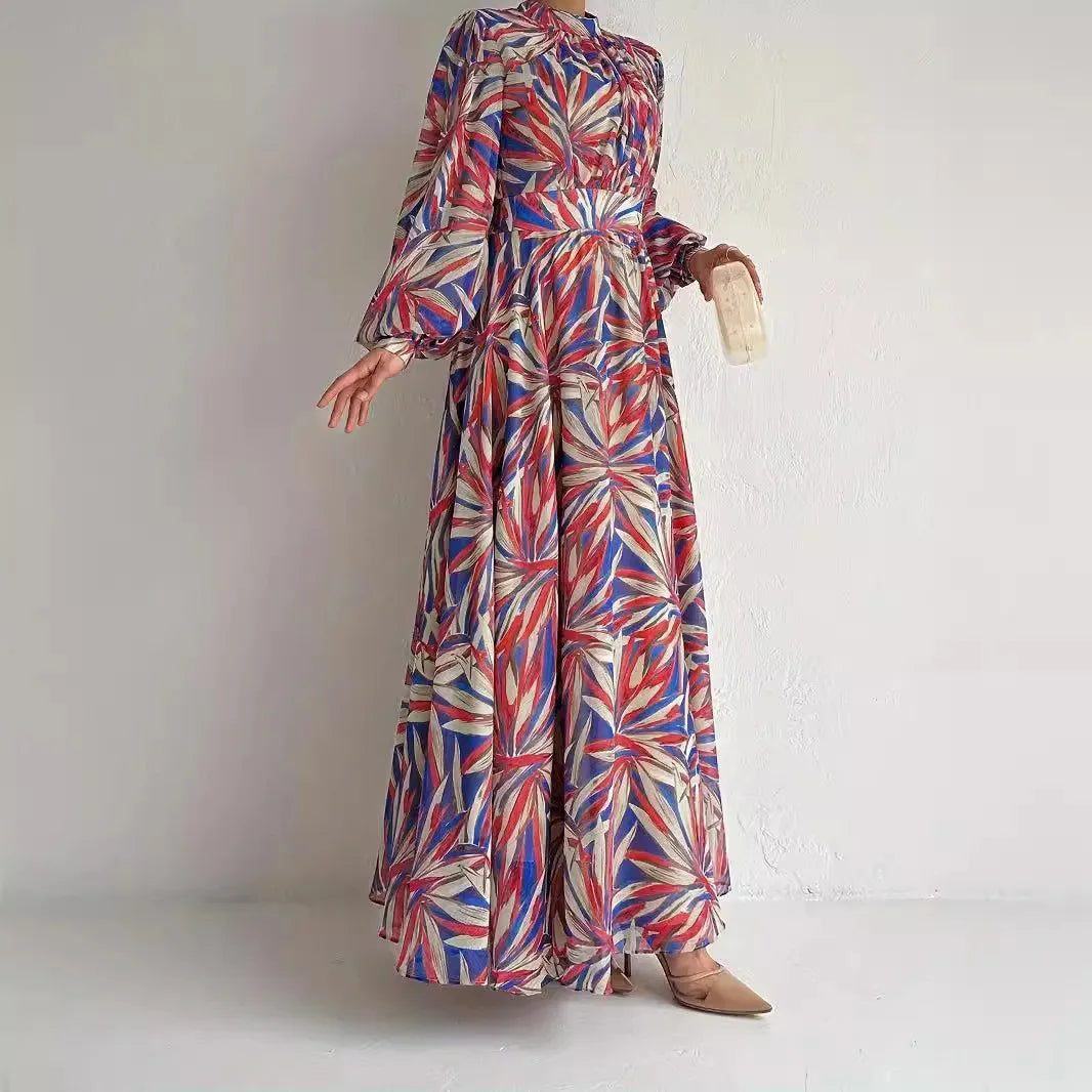 Eid Muslim Abaya for Women Party Dresses Jalabiya Print Morocco Dubai Abayas Kaftan Islam Arab Long Robe Ramadan Vestidos